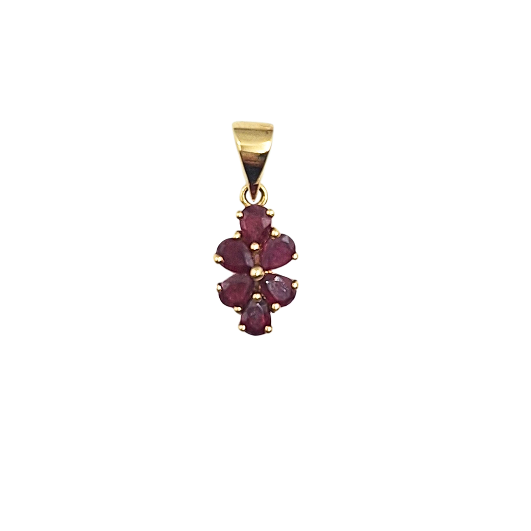 9ct Yellow Gold Ruby Pendant
