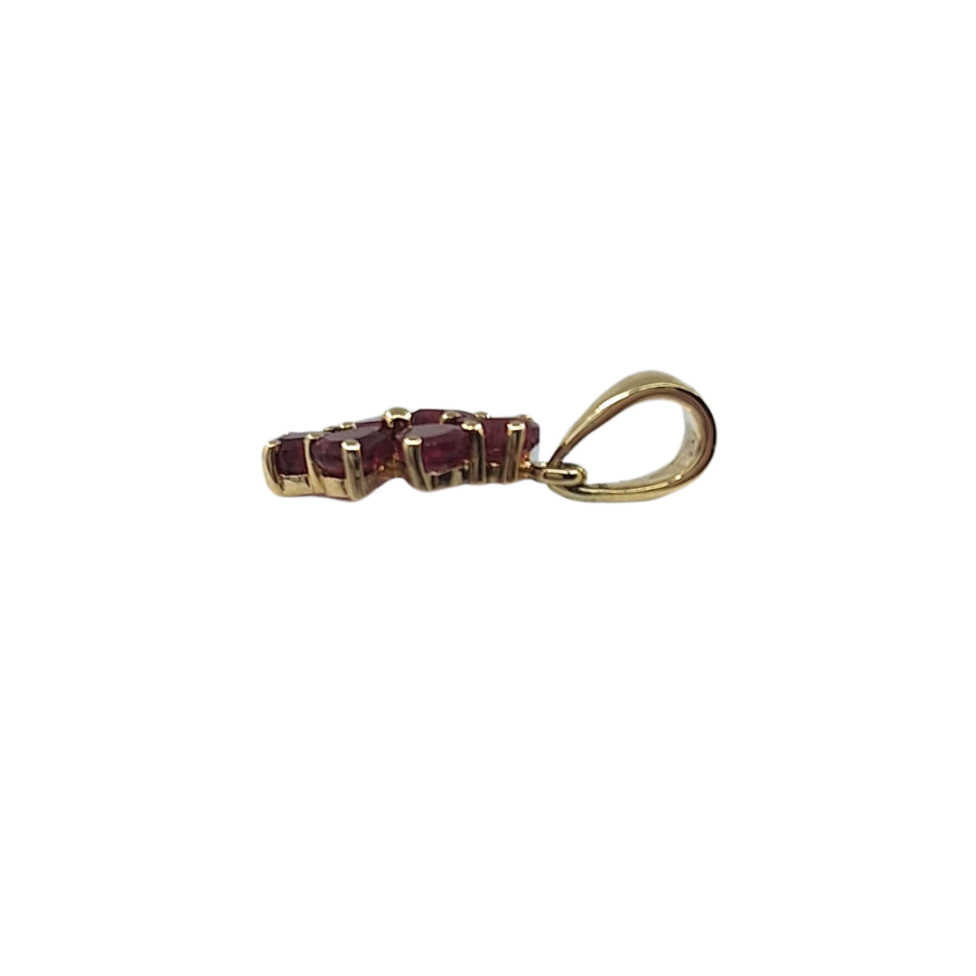 9ct Yellow Gold Ruby Pendant