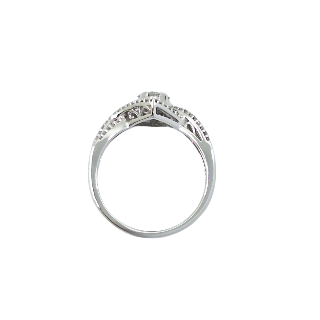 10ct White Gold Diamond Cluster Ring 0.50ct