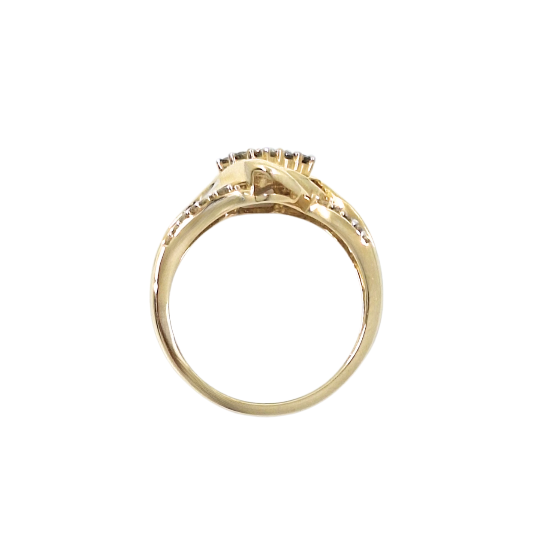 10ct Yellow Gold Diamond Cluster Ring 0.50ct