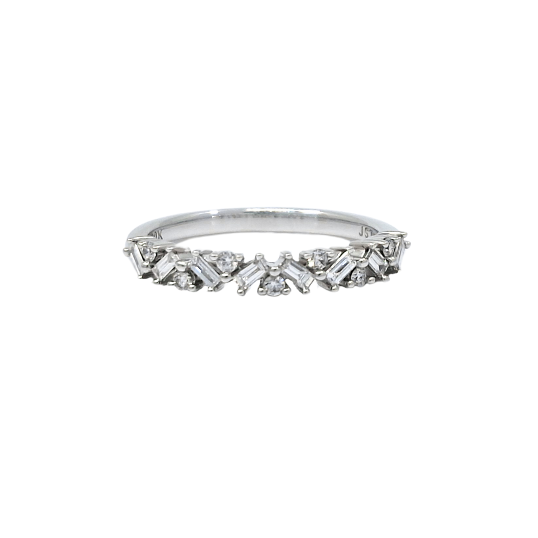10ct White Gold Diamond Half Eternity Ring 0.25ct