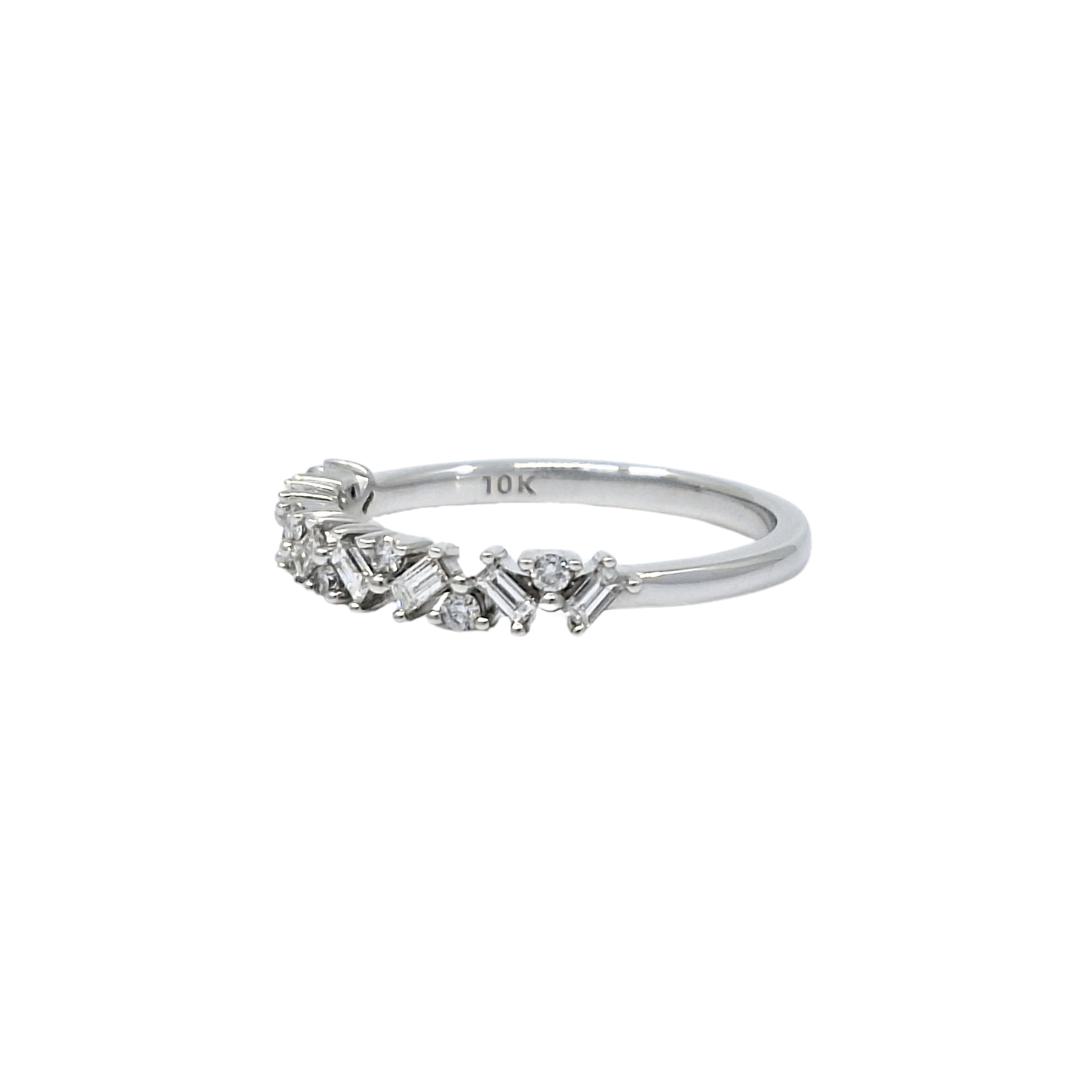 10ct White Gold Diamond Half Eternity Ring 0.25ct