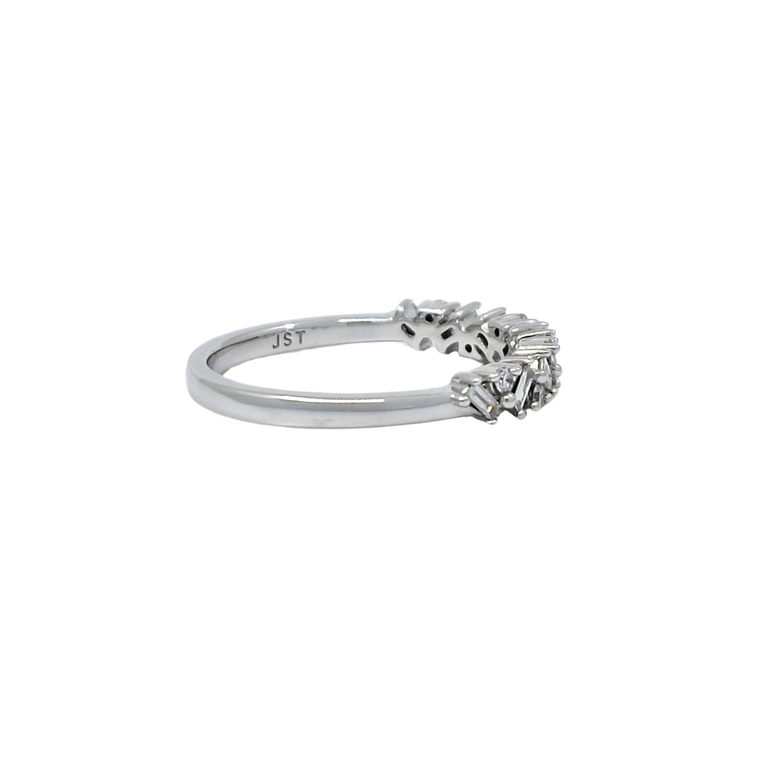 10ct White Gold Diamond Half Eternity Ring 0.25ct