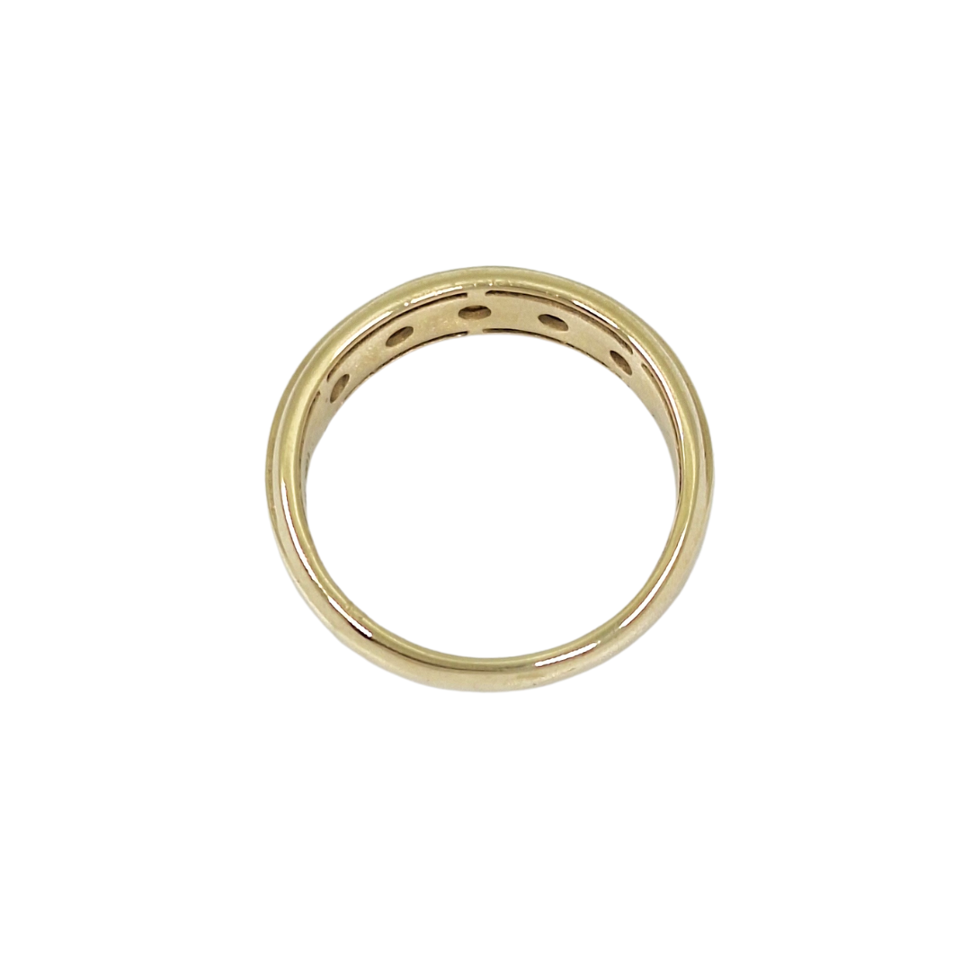 10ct Yellow Gold Gents Diamond Band Ring 0.50ct