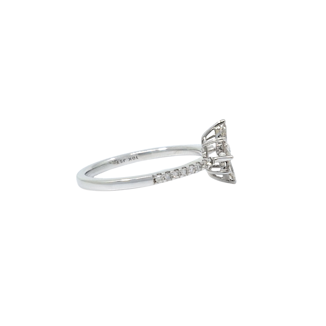 10ct White Gold Diamond Cluster Ring 0.50ct