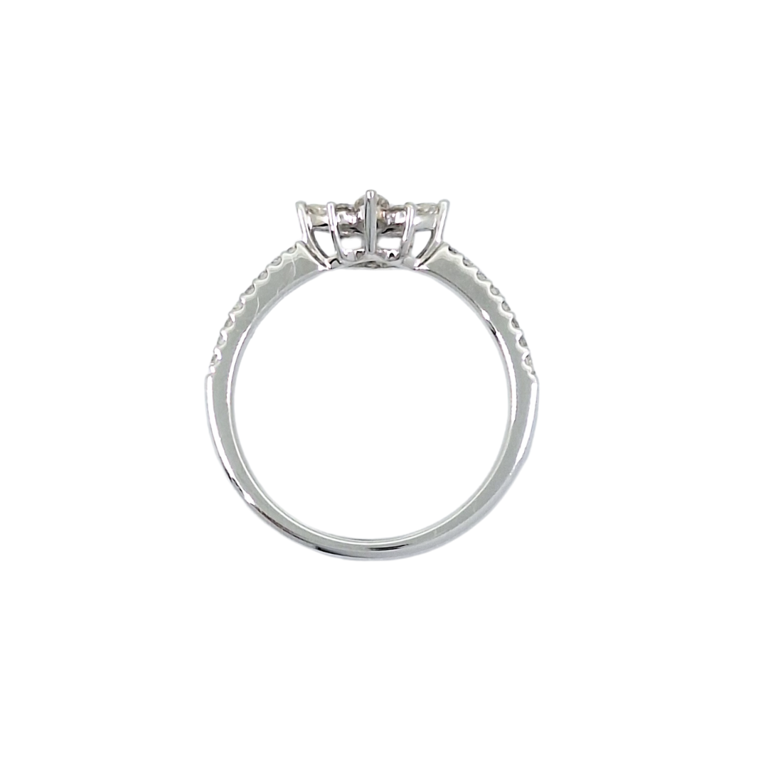 10ct White Gold Diamond Cluster Ring 0.50ct