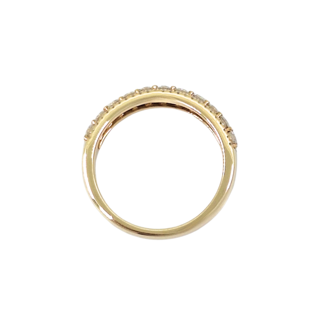 10ct Yellow Gold Diamond Fancy Band Ring 0.70ct