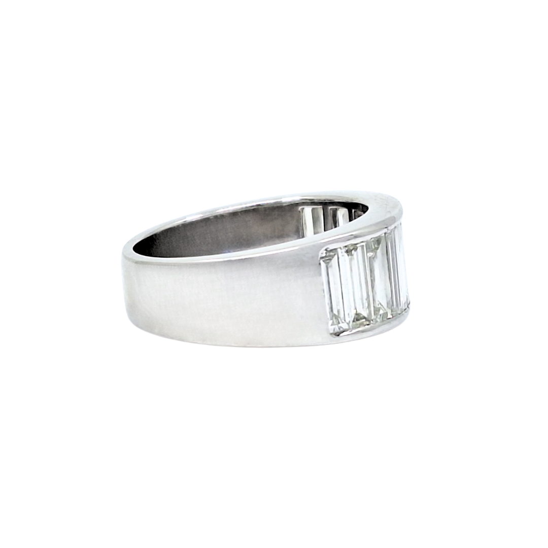 Platinum Diamond Baguette Half Eternity Ring