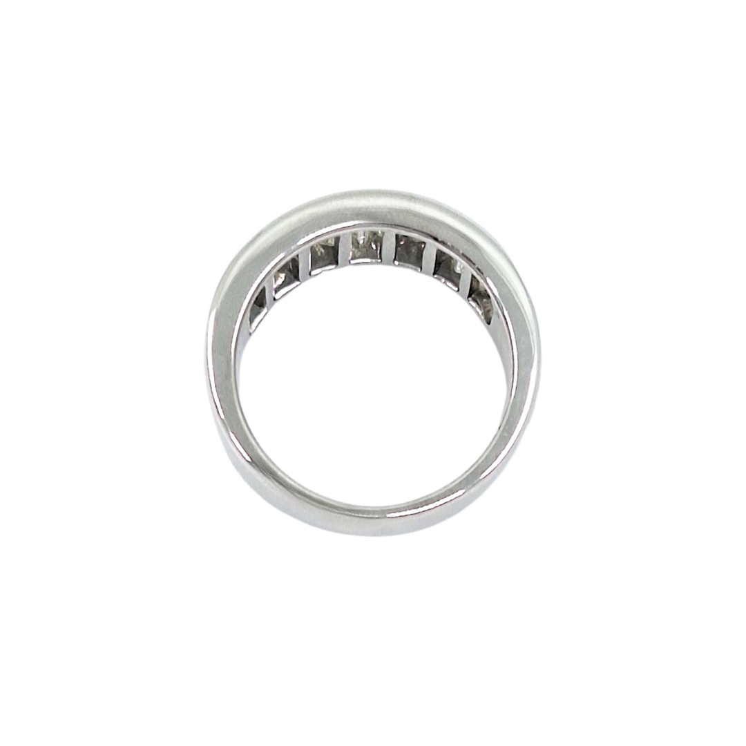 Platinum Diamond Baguette Half Eternity Ring