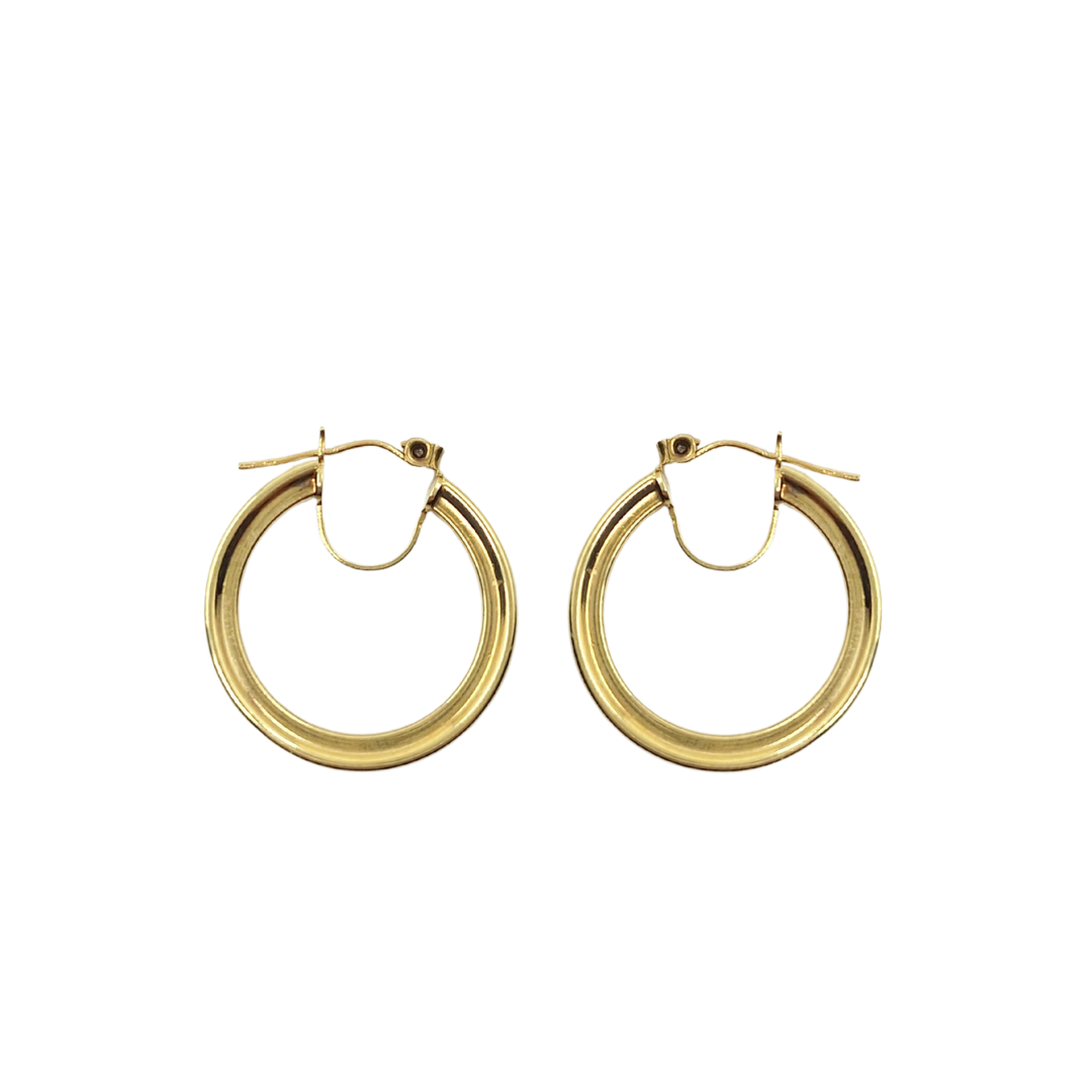 9ct Yellow Gold Cubic Zirconia Creole Earrings