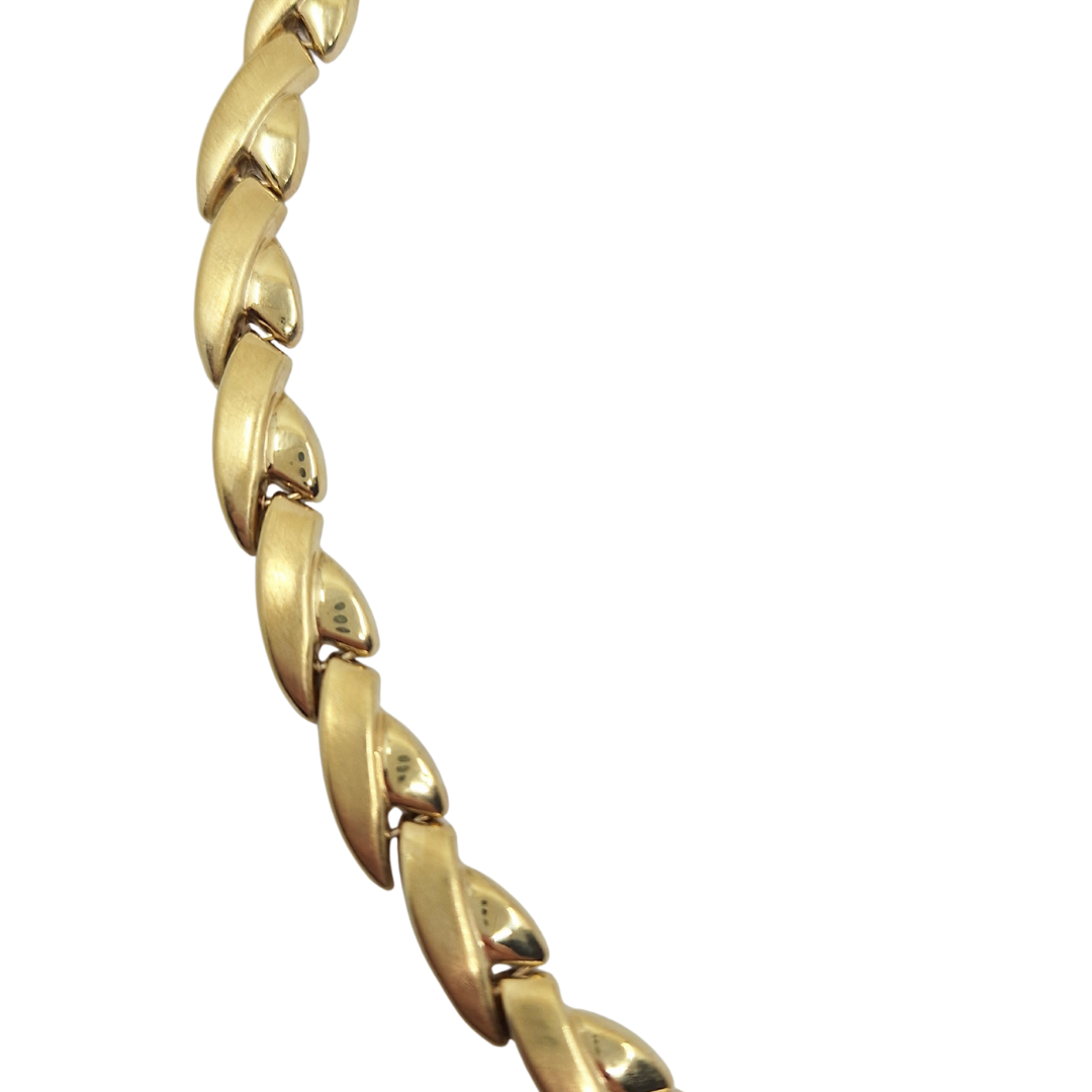 9ct Yellow Gold Fancy Collar Necklace 18"
