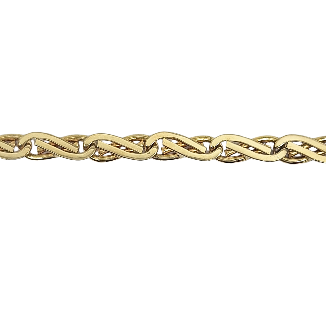 9ct Yellow Gold Fancy Link Bracelet 7"