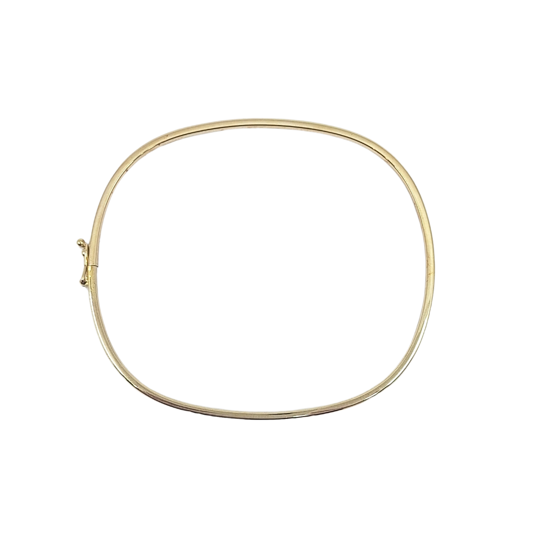 9ct Yellow Gold Hinged Pattened Bangle