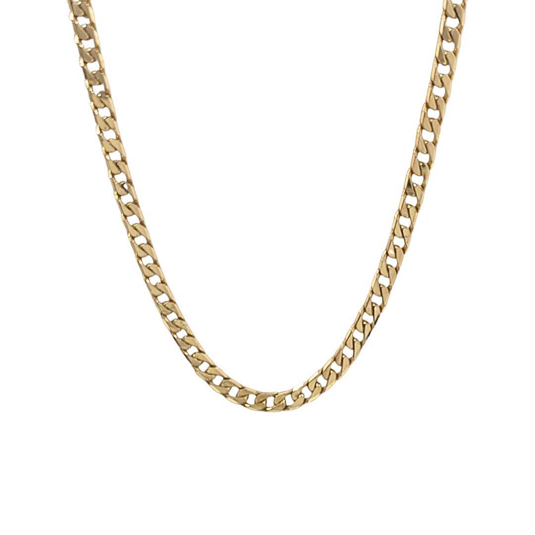 9ct Yellow Gold Curb Chain 18"