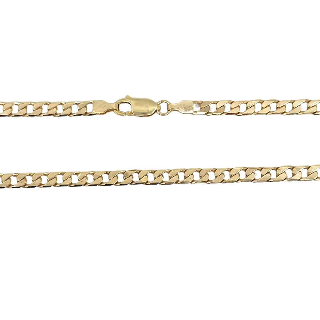 9ct Yellow Gold Curb Chain 18"