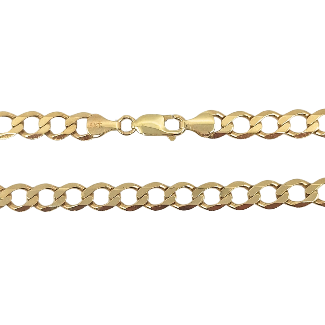 9ct Yellow Gold Curb Chain 20"