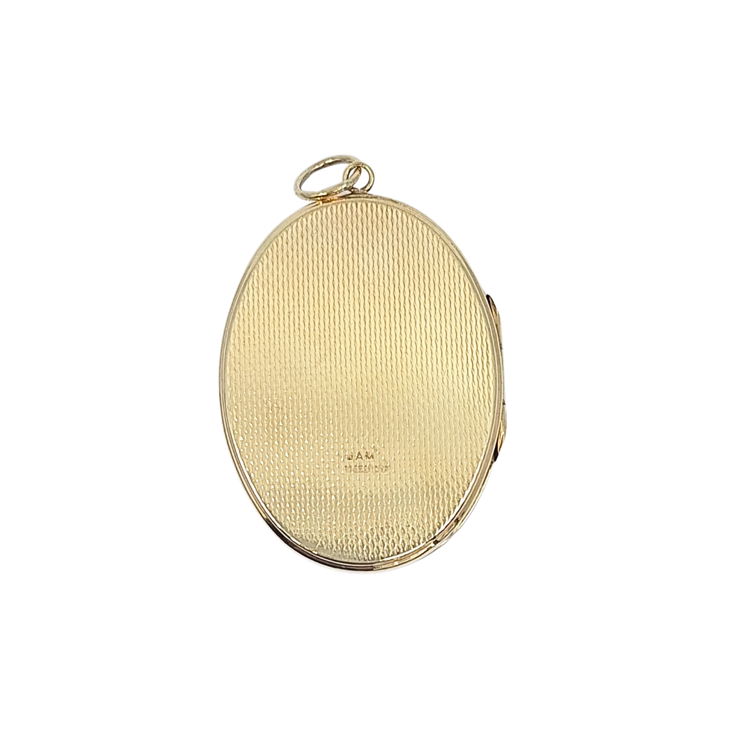9ct Yellow Gold Engraved Locket