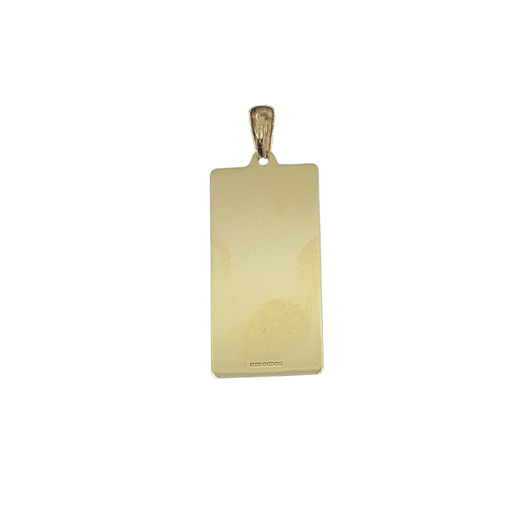 9ct Yellow Gold St Christopher Tag Pendant