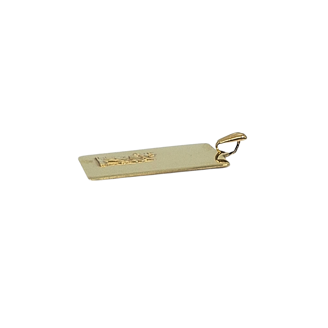 9ct Yellow Gold St Christopher Tag Pendant
