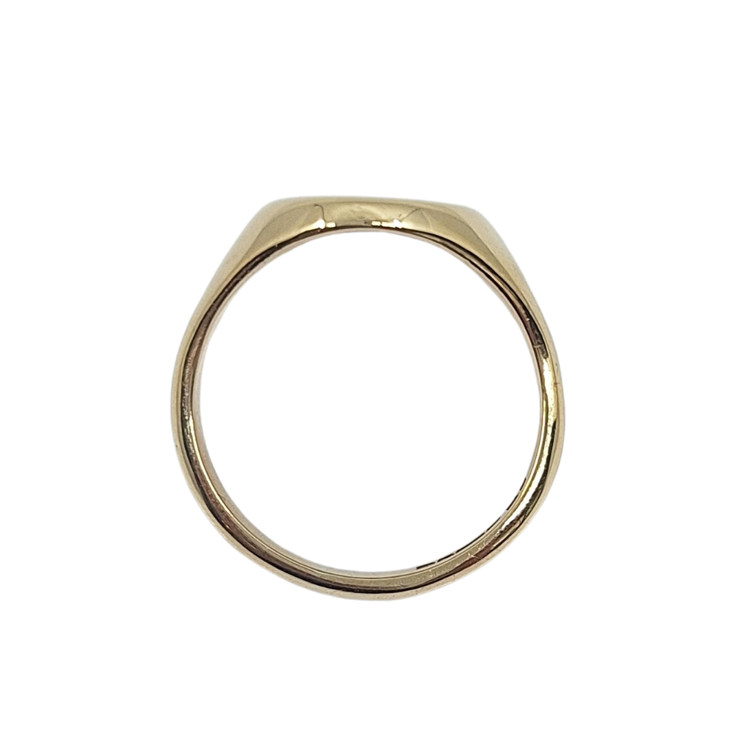9ct Yellow Gold Diamond Set Signet Ring