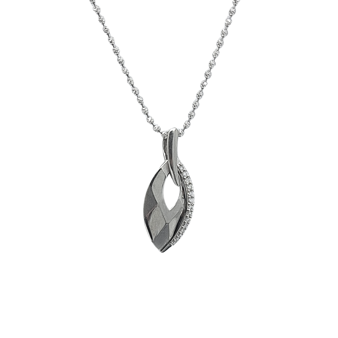 Platinum Diamond Pendant & Earring Set