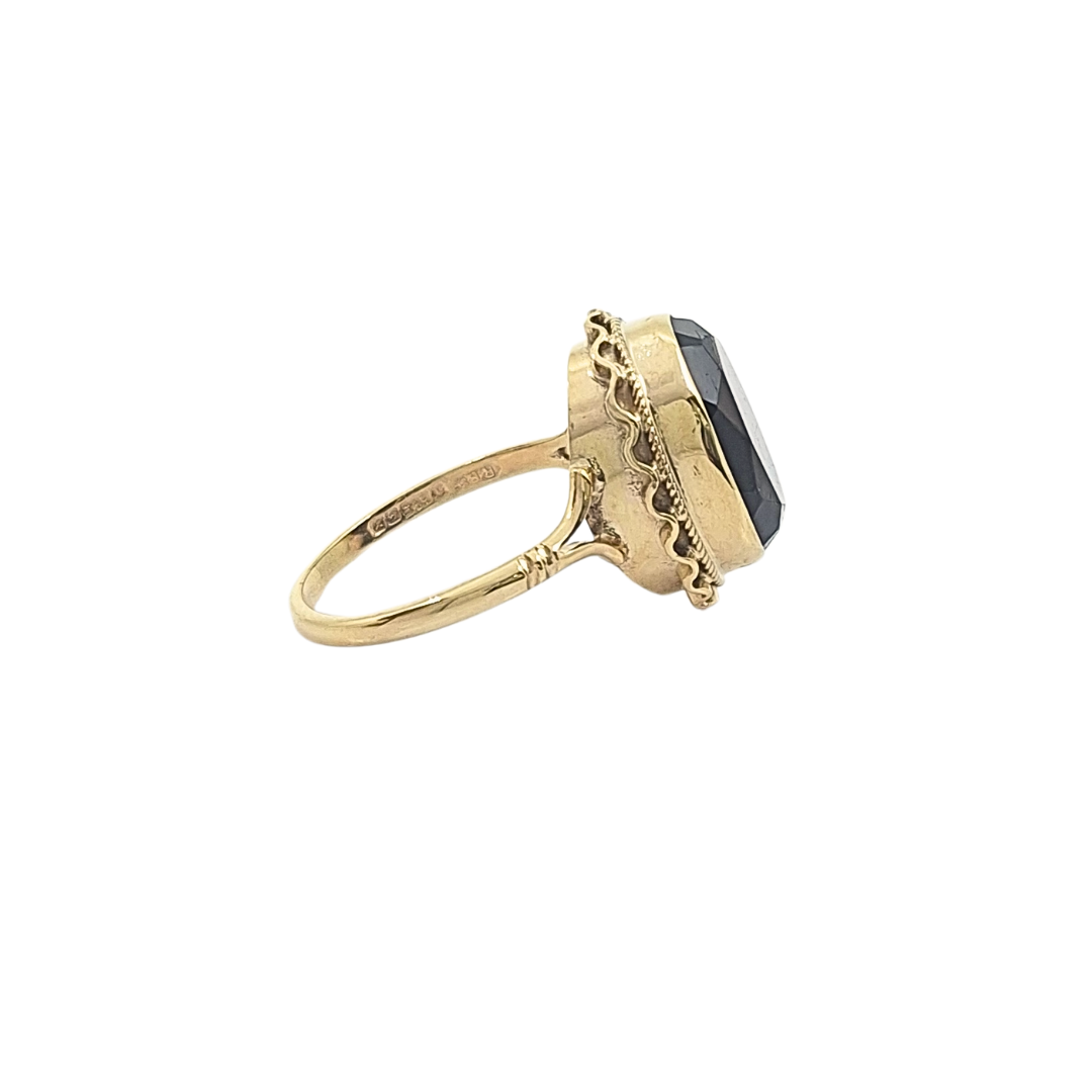 9ct Yellow Gold Smokey Quartz Ring