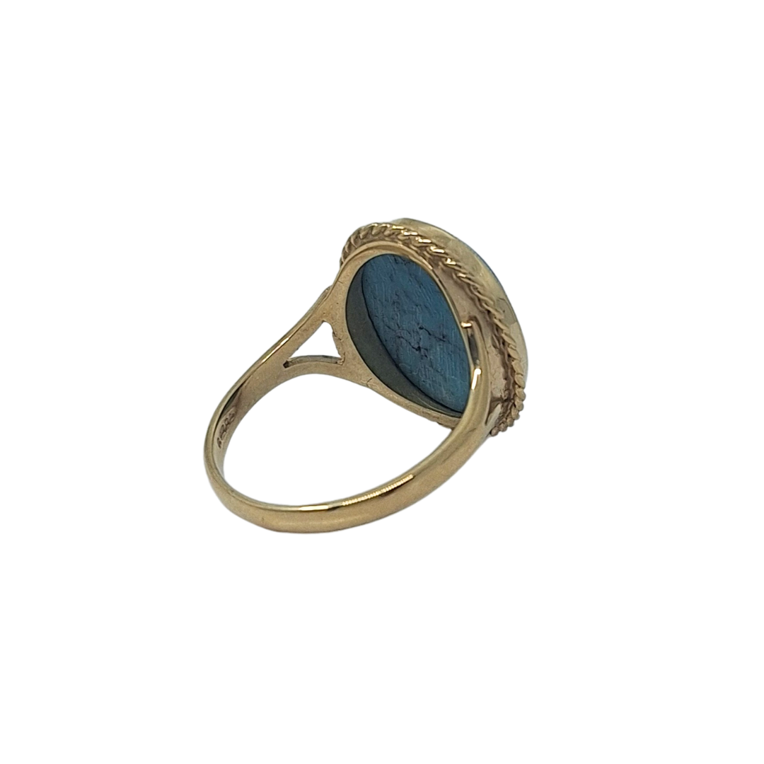 9ct Yellow Gold Turquoise Dress Ring