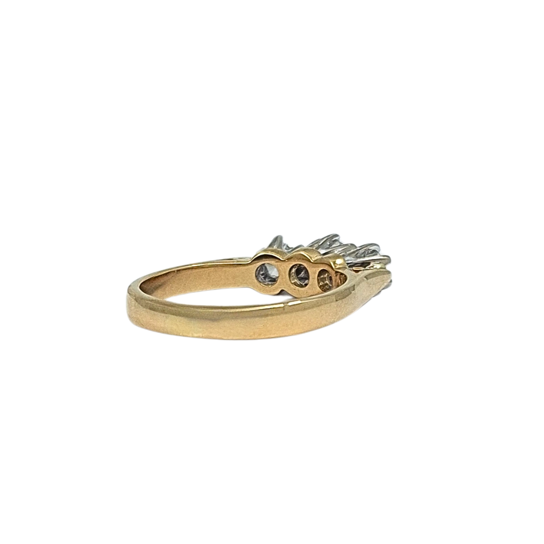 18ct Yellow Gold Three Stone Diamond Ring 0.50ct