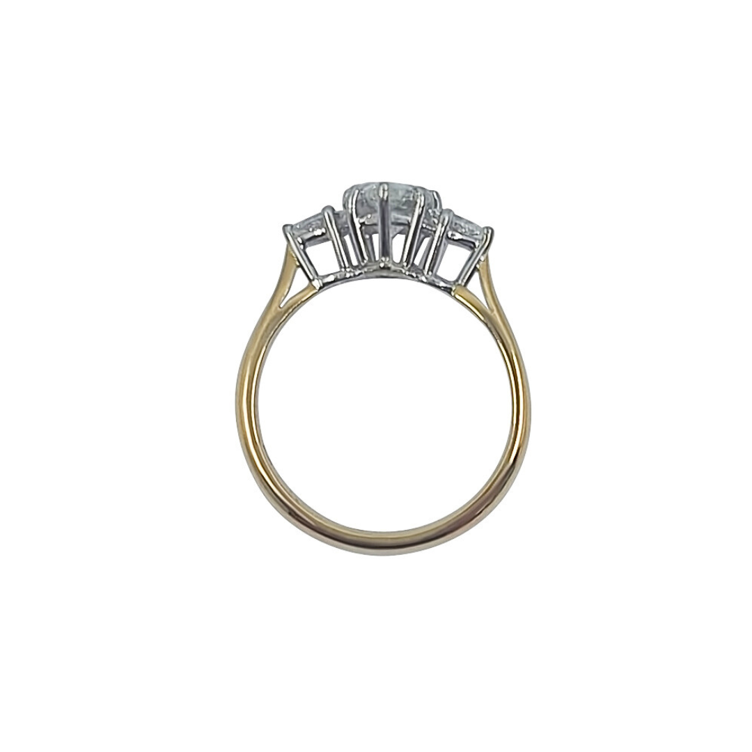18ct Yellow Gold Diamond Three Stone Ring 1.50ct