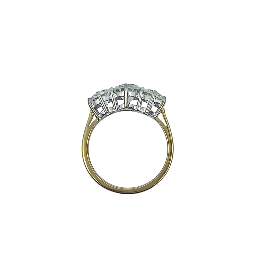 18ct Yellow Gold Three Stone Diamond Ring 2ct