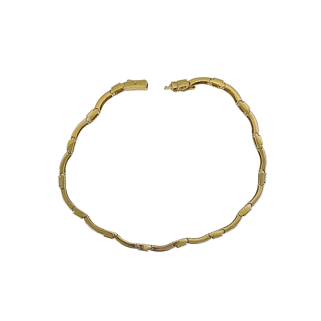 9ct Yellow Gold Diamond Set Bracelet 0.15ct