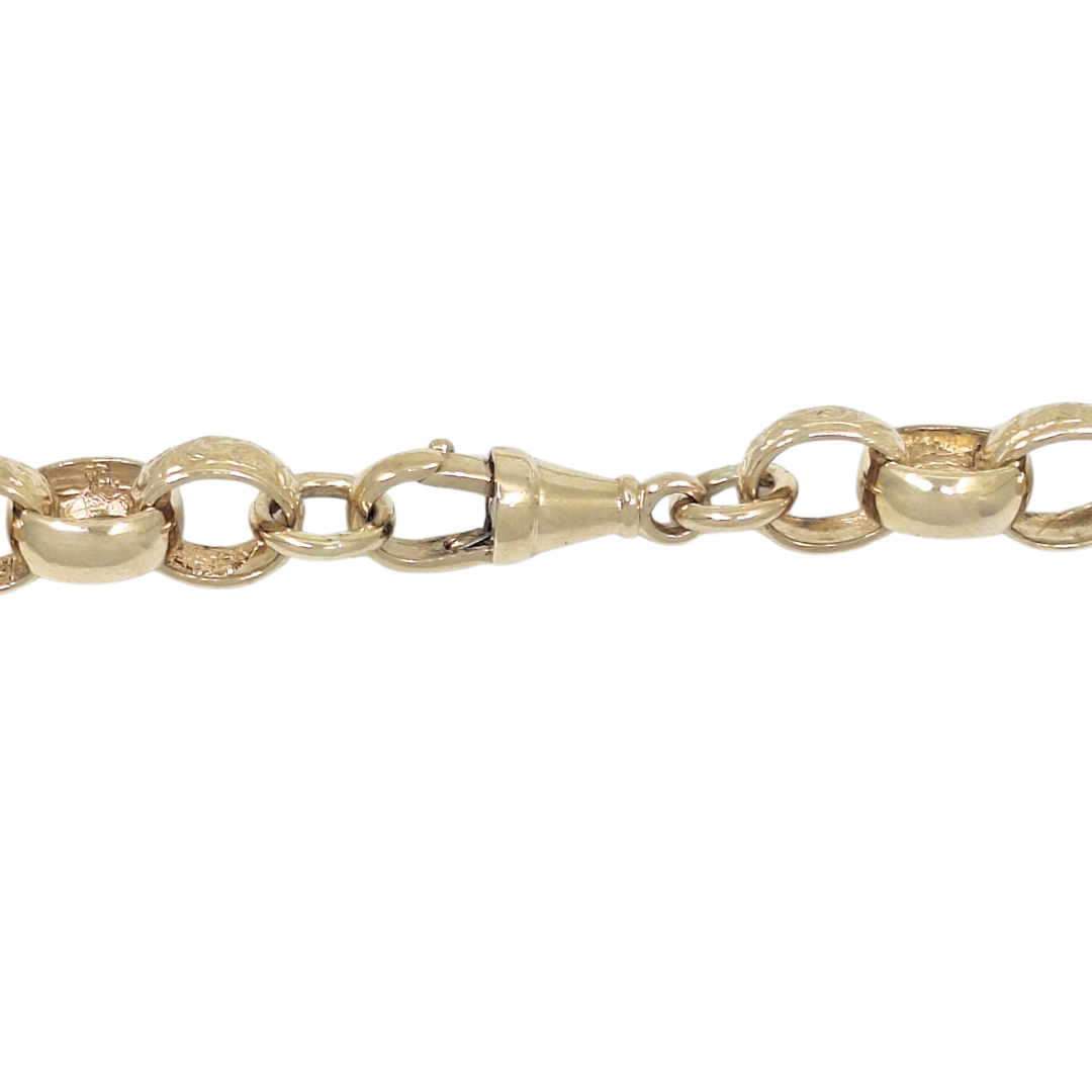 9ct Yellow Gold Patterned Belcher Chain 24"