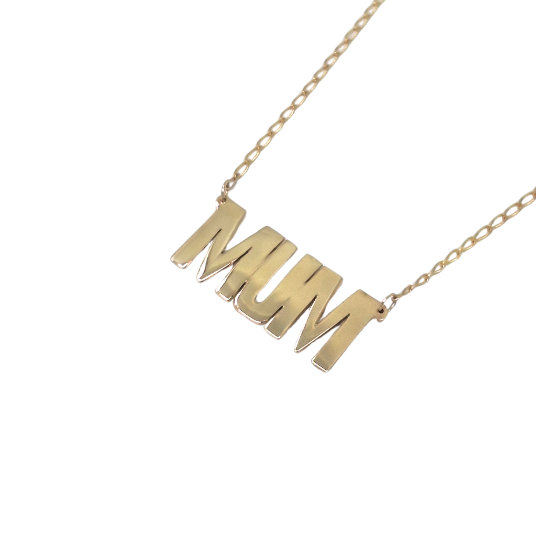 9ct Yellow Gold MUM Pendant 16"