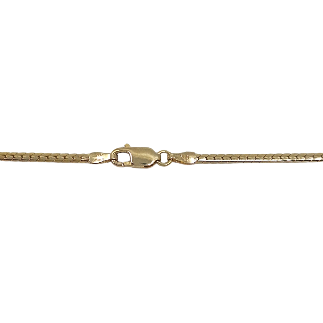 9ct Yellow Gold Gemstone necklace 16"