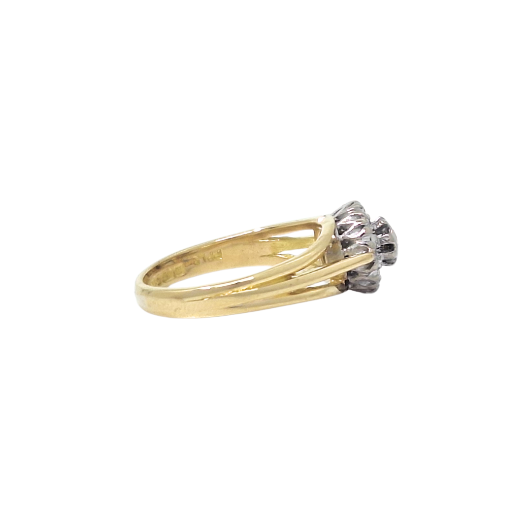 18ct Yellow Gold Diamond Cluster Ring