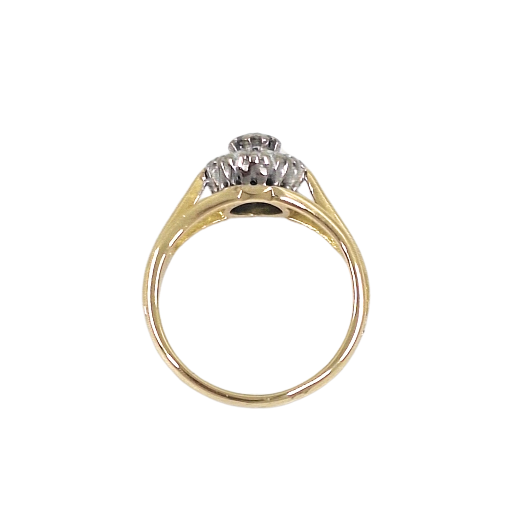 18ct Yellow Gold Diamond Cluster Ring