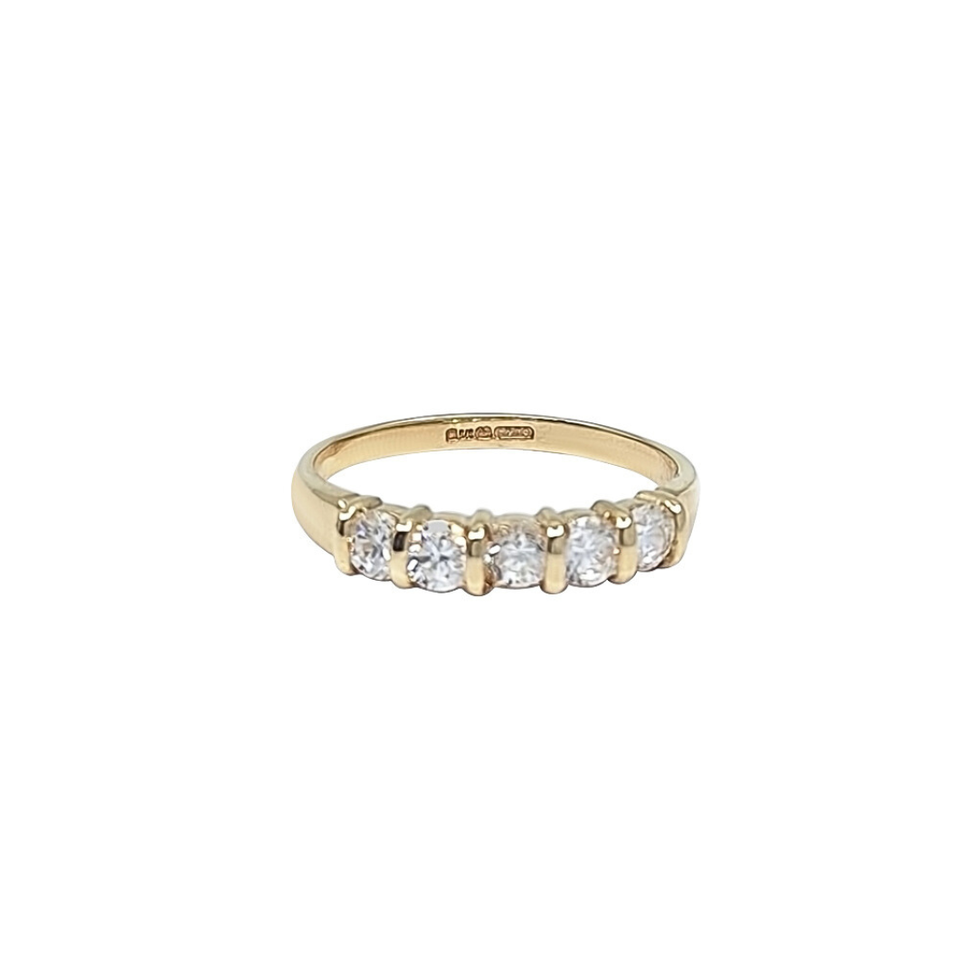 9ct Yellow Gold CZ Eternity Ring
