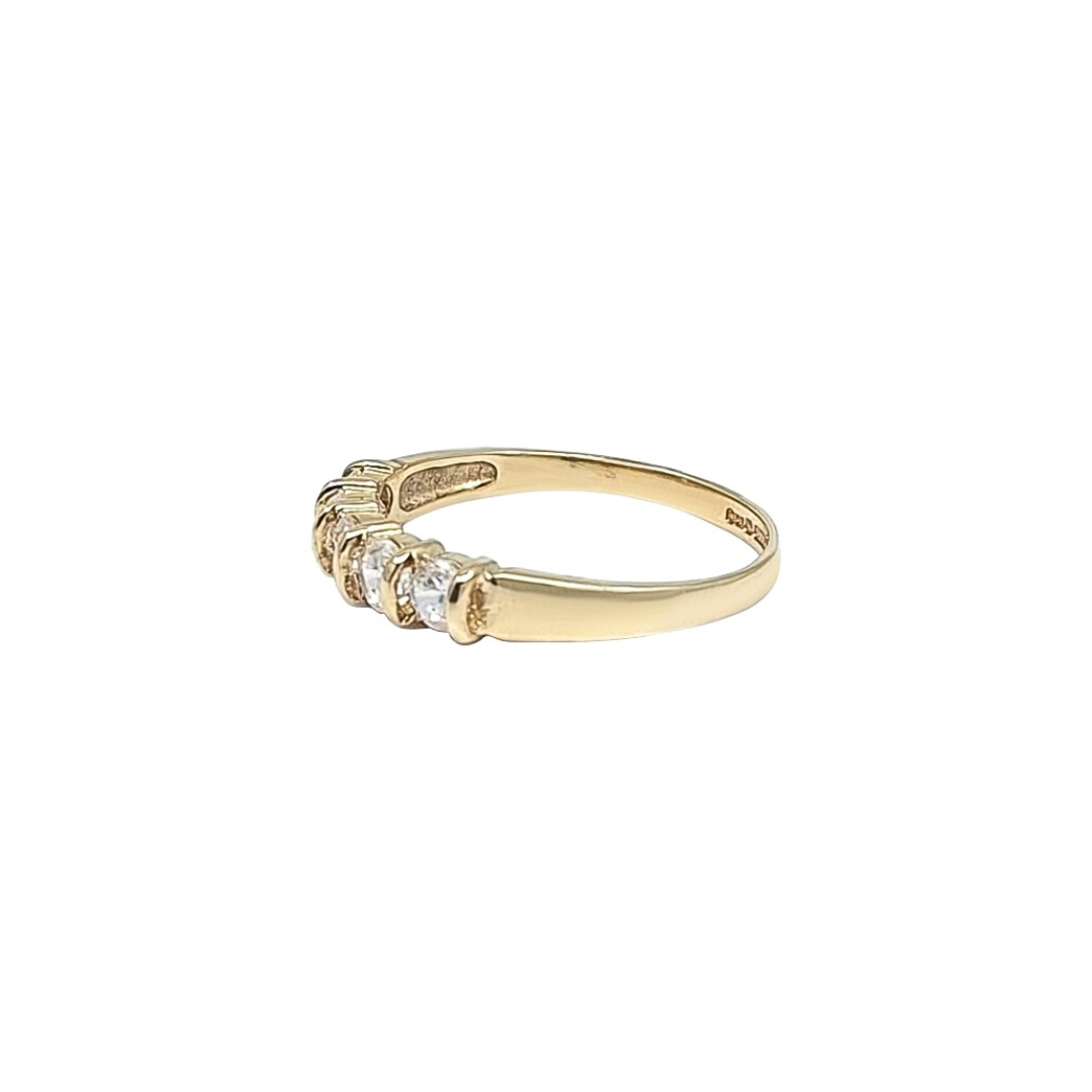 9ct Yellow Gold CZ Eternity Ring