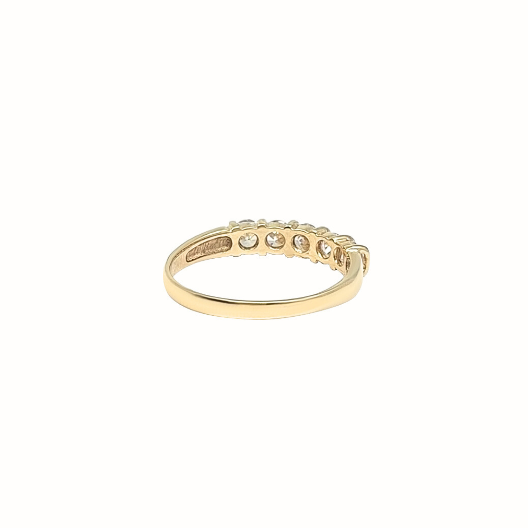 9ct Yellow Gold CZ Eternity Ring