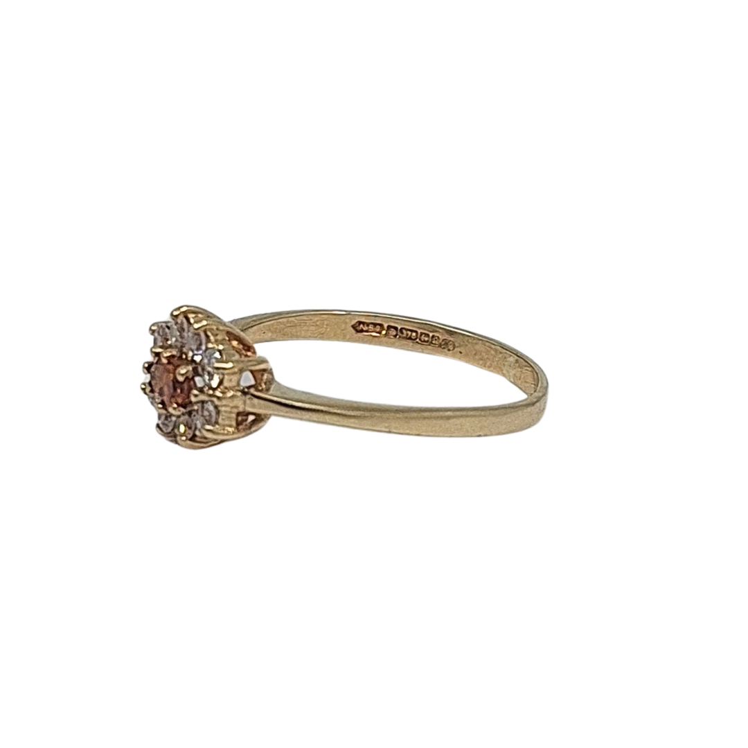 9ct Yellow Gold Citrine & CZ Ring
