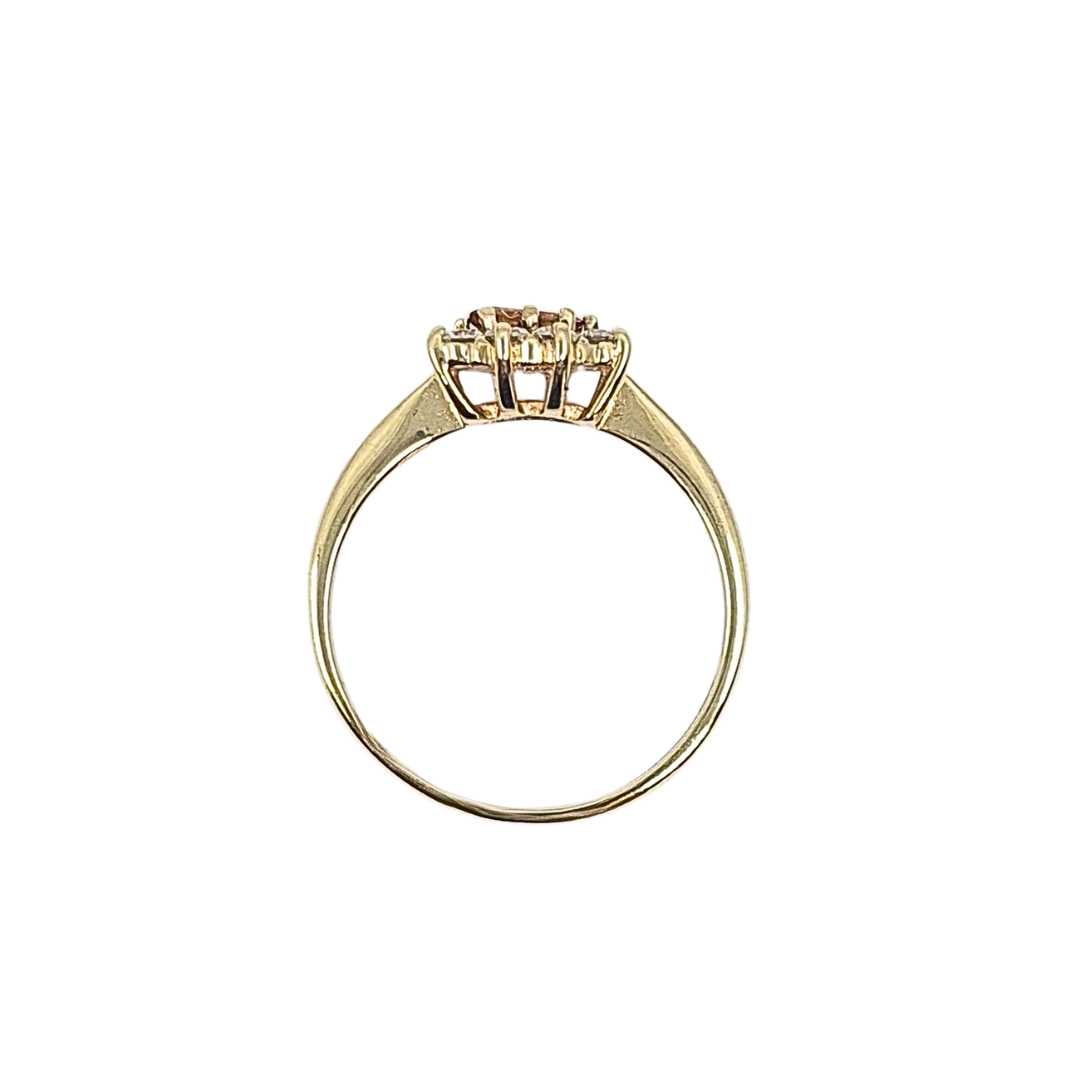 9ct Yellow Gold Citrine & CZ Ring