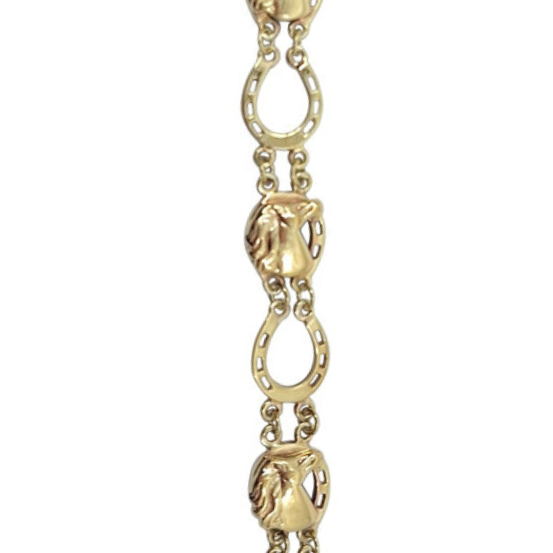9ct Yellow Gold Horseshoe Bracelet