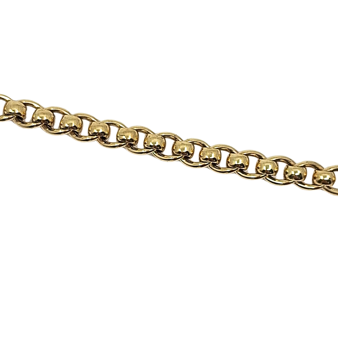 9ct Yellow Gold Rollerball Bracelet 8"