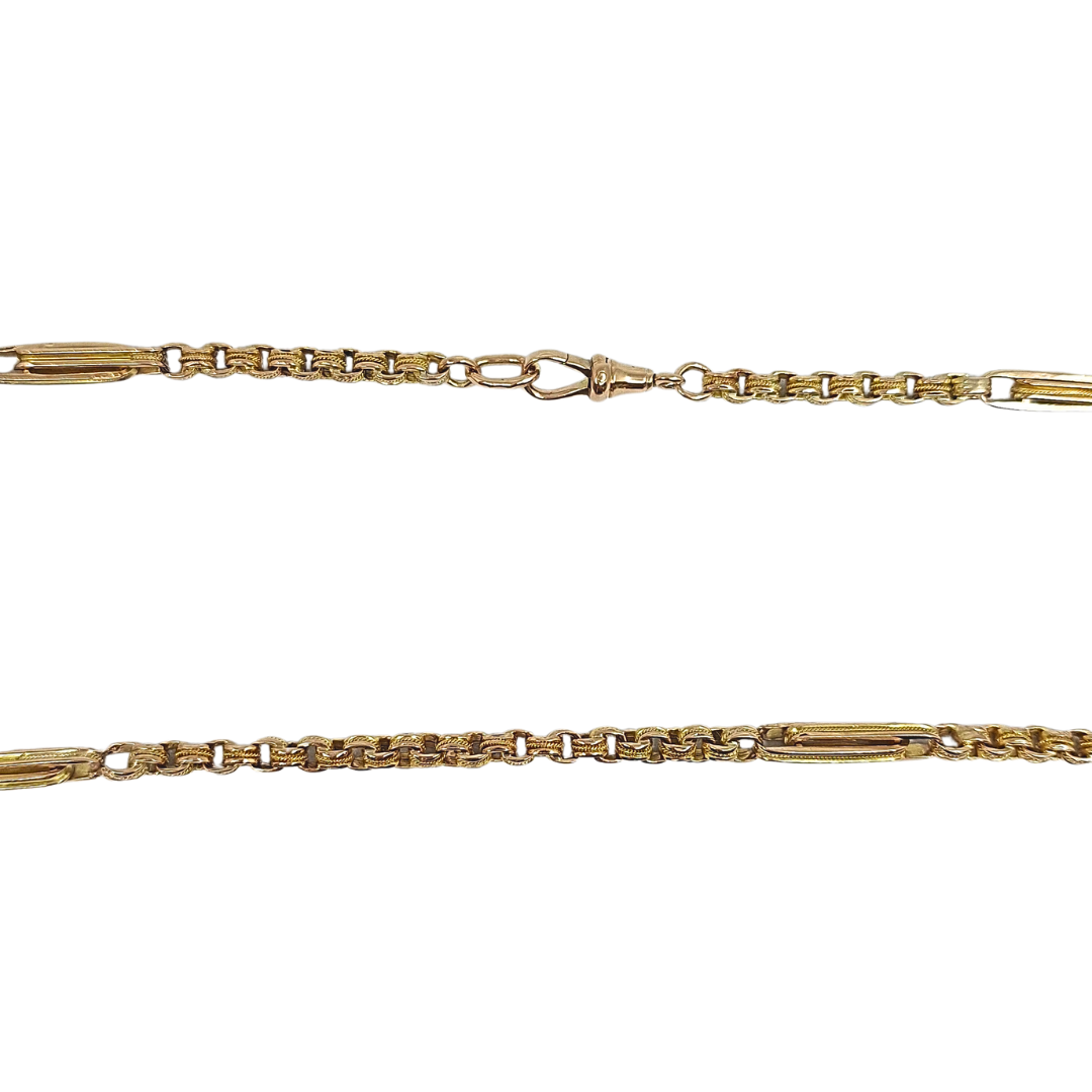9ct Yellow Gold Belcher and Bar Chain 24"
