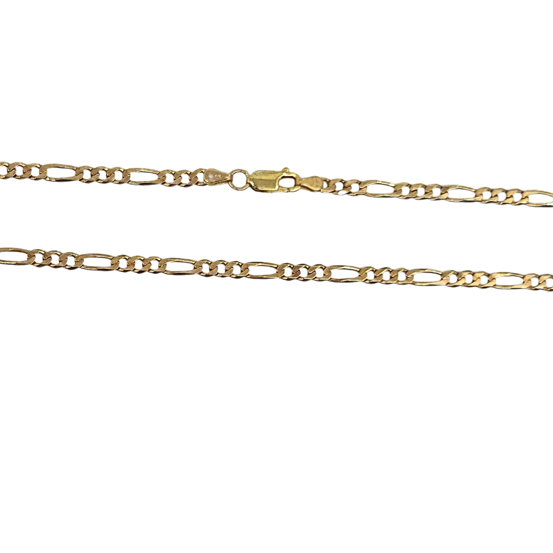 9ct Yellow Gold Figaro Chain 18"