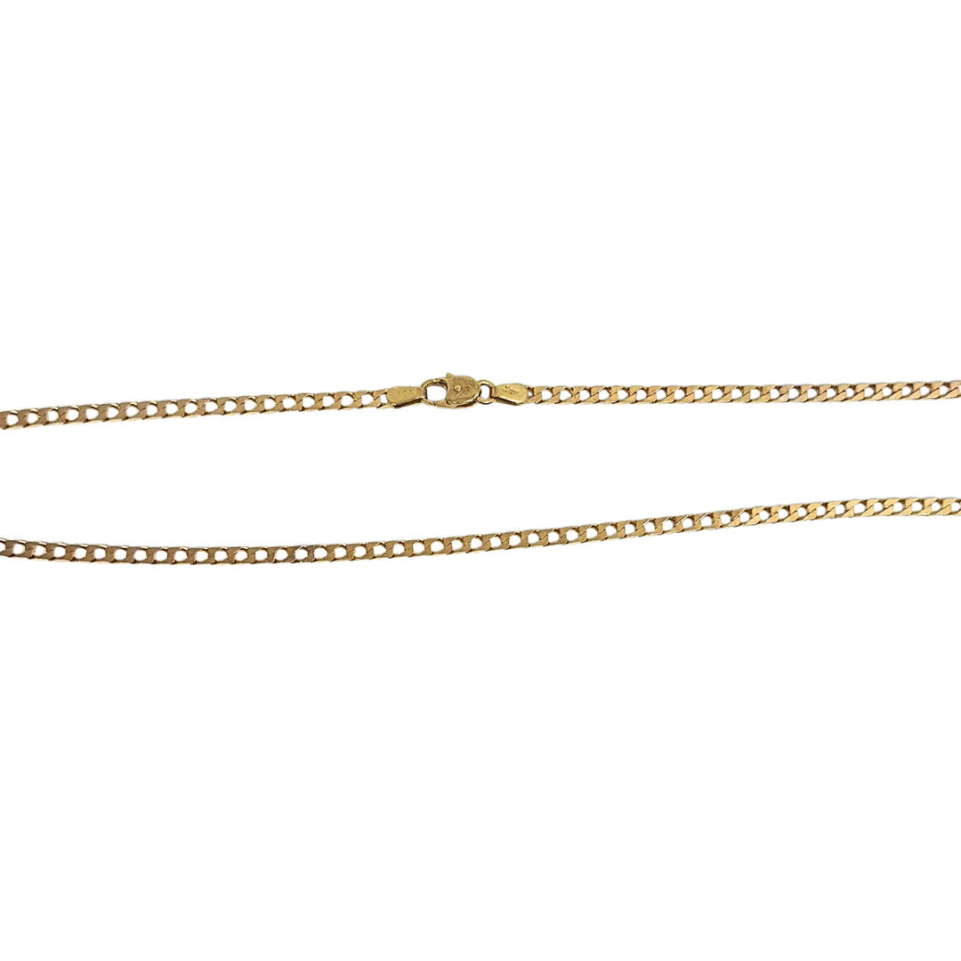 9ct Yellow Gold Curb Chain 18"