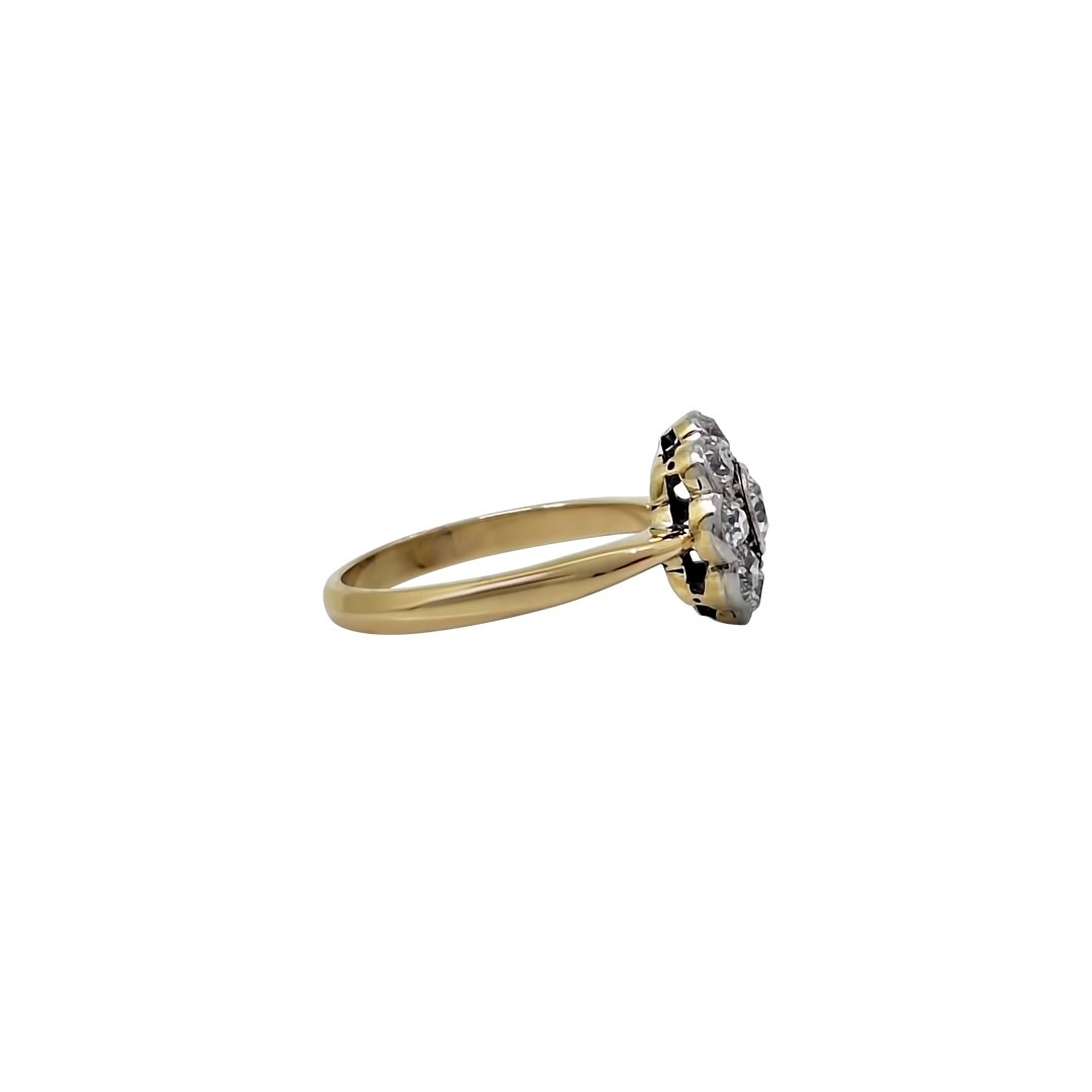 18ct Yellow Gold Diamond Cluster Ring