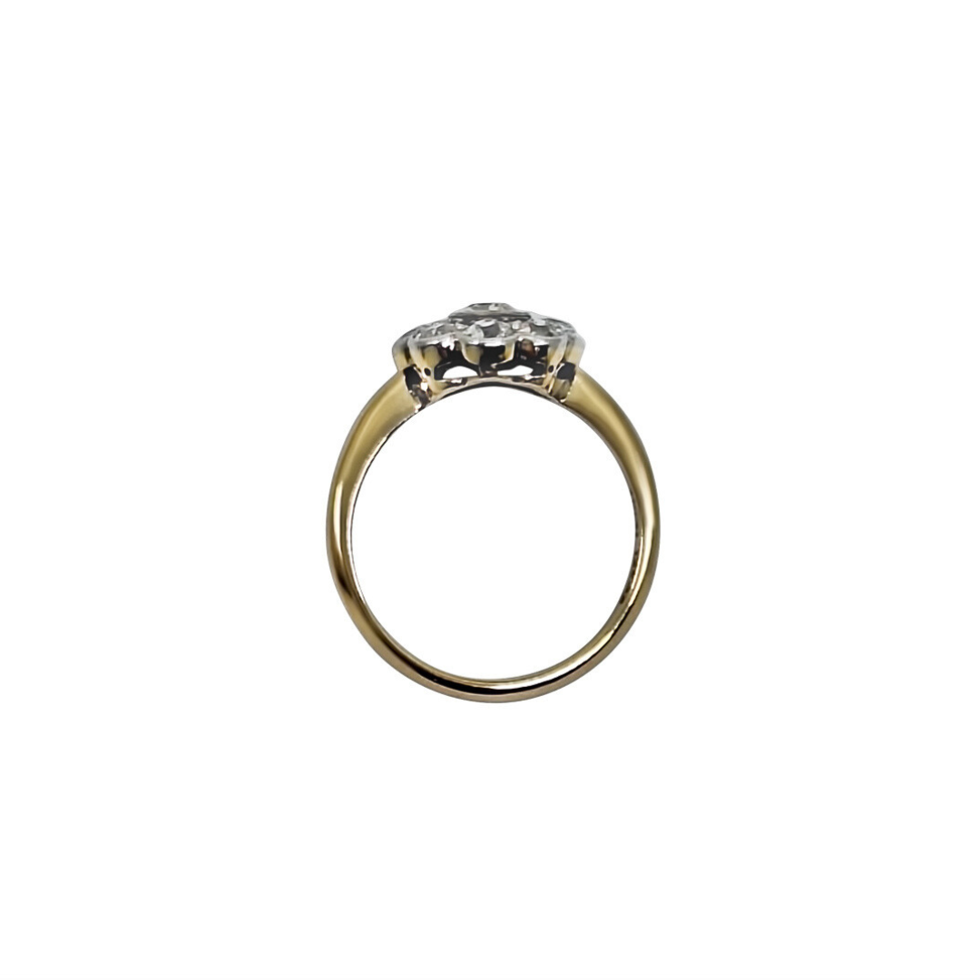 18ct Yellow Gold Diamond Cluster Ring