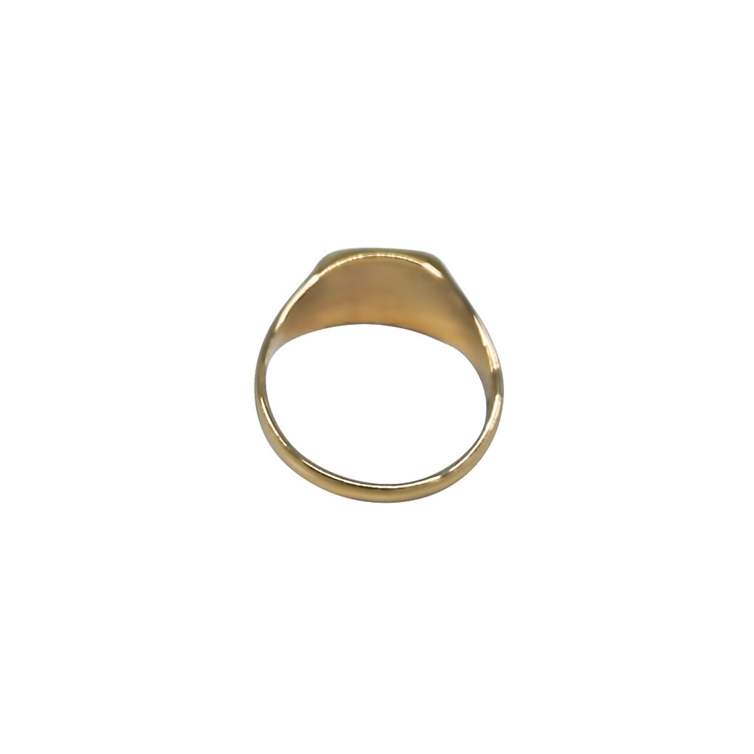 9ct Yellow Gold Engraved Signet Ring