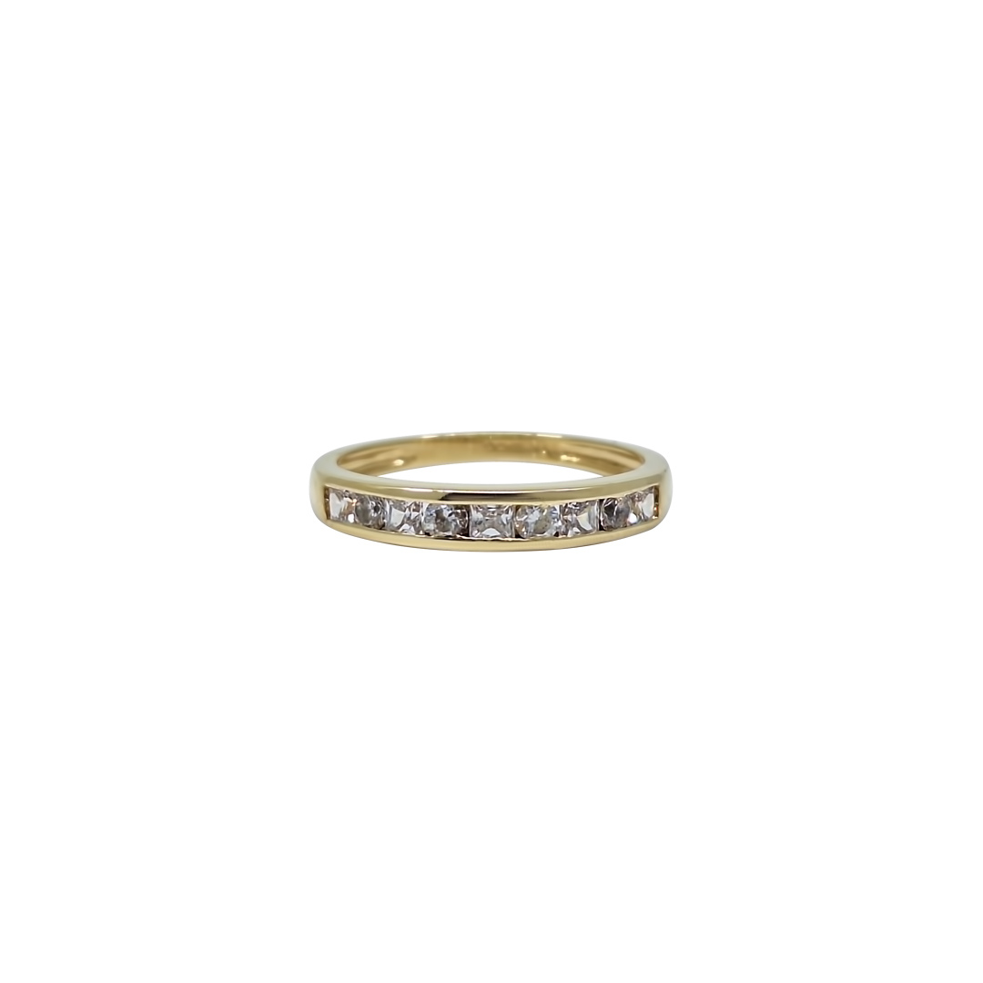 9ct Yellow Gold CZ Eternity Ring